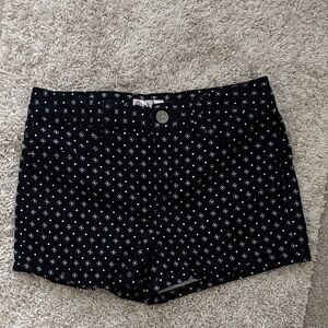 SO Black and White Patterned Jean Shorts